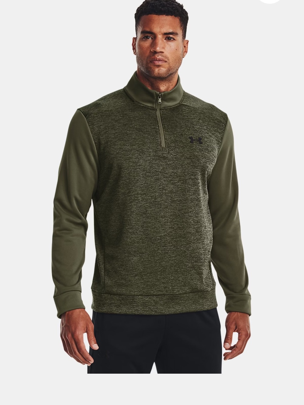 Under Armour Men’s Olive Green 1/4 Zip Performance Pullover Fleece
